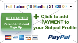 Click to accept payment for student registration to your own bank account